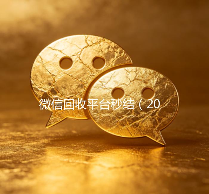 微信回收平台秒结（2020在线回收微信秒结）